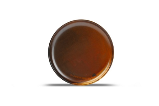 [604016] Assiette plate 20cm dark brown Escura