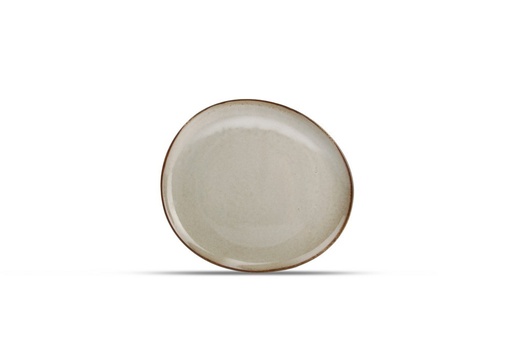 [604650] Assiette plate 21x18,5cm grey Ceres