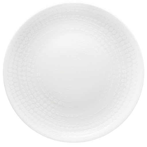 [085152] Assiette plate 24 cm Points blanc